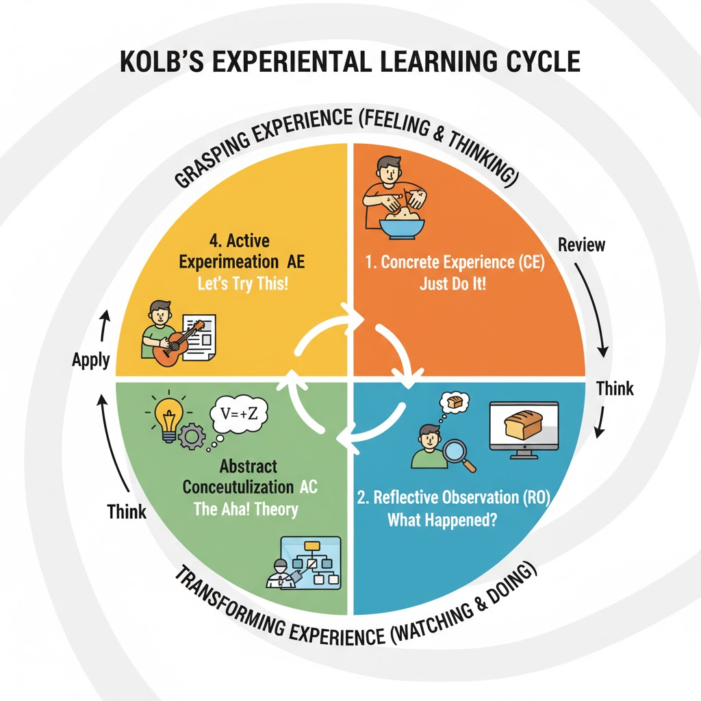 Kolb's Learning Cycle | Knowledge Portal | Glow Worm Growth Studio
